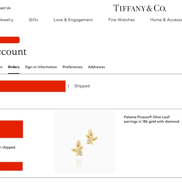 Tiffany & Co 18K Gold and Diamond 💎 Paloma Picasso Olive Leaf Earrings